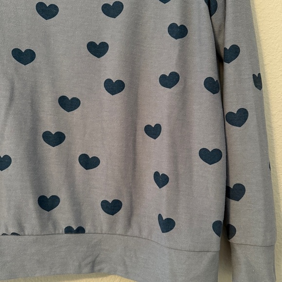 Chaser Gray Heart Print Sweatshirt - Picture 2 of 10